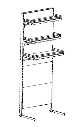 Стеллаж МХМ с базой под бонет Стеллаж МХМ с базой под бонет