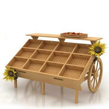 Стеллаж овощной Евромаркет ОДС001581 в виде телеги EM-02.106.002 СБ Стеллаж овощной Евромаркет ОДС001581 в виде телеги EM-02.106.002 СБ