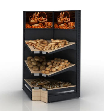Угловой кондитерский стеллаж Евромаркет Vista ХС0022 Угловой кондитерский стеллаж Евромаркет Vista ХС0022