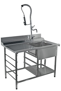 Стол производственный для грязной посуды Rada СГПЛ-12/7,2ДН (СГПП-12/7,2ДН) с полкой Стол производственный для грязной посуды Rada СГПЛ-12/7,2ДН (СГПП-12/7,2ДН) с полкой