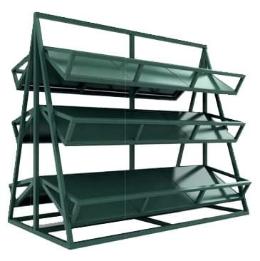 Овощной стеллаж Евромаркет ОР00109 многоуровневый Овощной стеллаж Евромаркет ОР00109 многоуровневый