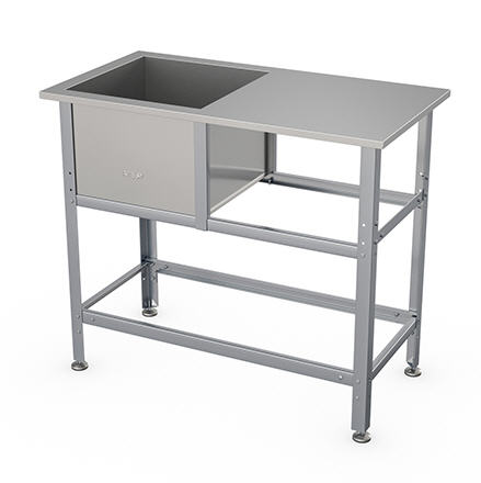 Ванна моечная со столом Атеси Стандарт ВСМС-С-1.430-1010.530-02 (ВСМС-1/430) Ванна моечная со столом Атеси Стандарт ВСМС-С-1.430-1010.530-02 (ВСМС-1/430)