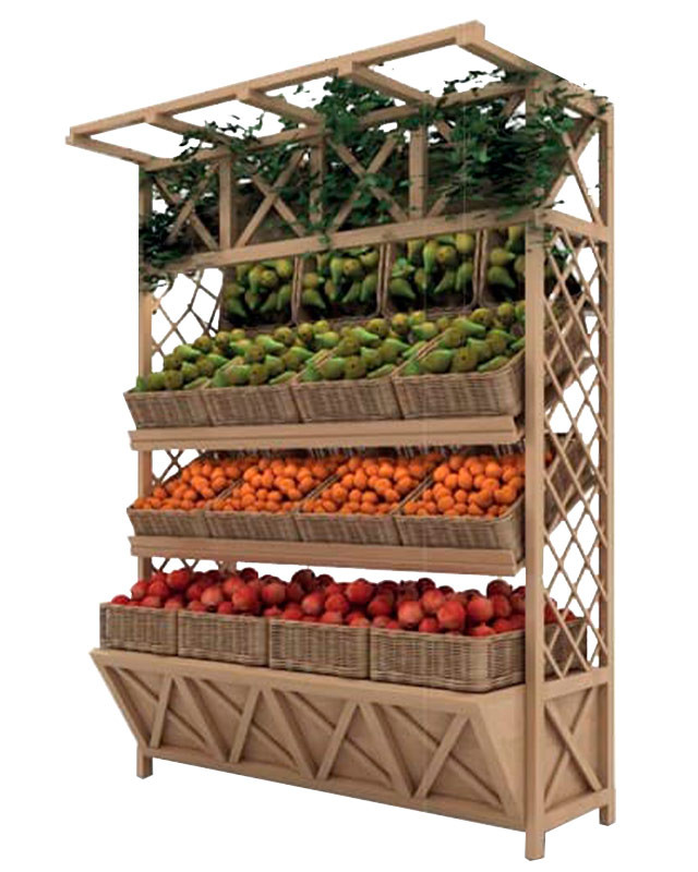 Стеллаж для овощей и фруктов Евромаркет ОДС001547 под корзины EM-02.116.000 СБ