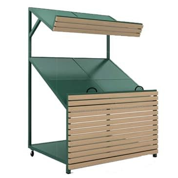 Овощной развал Евромаркет ОР00370 металлический с деревянными заграждением и фризом Овощной развал Евромаркет ОР00370 металлический с деревянными заграждением и фризом