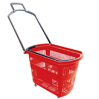 Покупательская корзина-тележка на 4-х колесах PBT45 Покупательская корзина-тележка на 4-х колесах PBT45