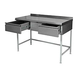 Стол производственный с ящиками для инвентаря и столовых приборов СПЯ-1200В Проммаш без полки Стол производственный с ящиками для инвентаря и столовых приборов СПЯ-1200В Проммаш без полки