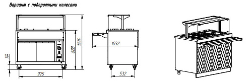 Мармит электрический кухонный вторых блюд Abat ЭМК-70Е серия Сэйла Мармит электрический кухонный вторых блюд Abat ЭМК-70Е серия Сэйла