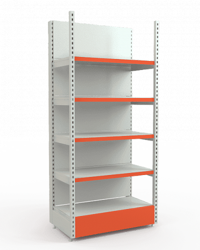 Стеллаж пристенный с передней стойкой Евромаркет ПС009 Стеллаж пристенный с передней стойкой Евромаркет ПС009