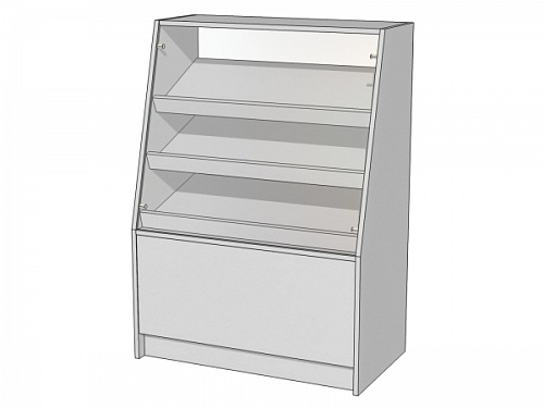 Витрина наклонная с наклонными полками Витрина Плюс Д7В - 900х500х1250 Витрина наклонная с наклонными полками Витрина Плюс Д7В - 900х500х1250
