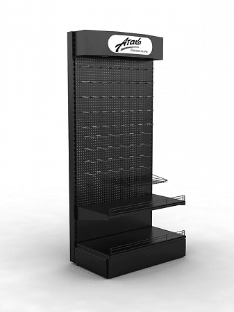 Перфорированный пристенный стеллаж Евромаркет БС00136 Перфорированный пристенный стеллаж Евромаркет БС00136