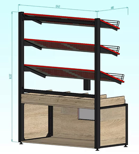 Стеллаж для выпечки Евромаркет Bakery Box ХС0014 Стеллаж для выпечки Евромаркет Bakery Box ХС0014