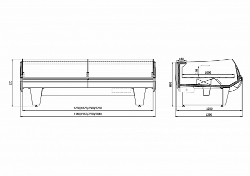 Холодильная витрина Enteco master НЕМИГА EXTRA 187 ВСн универсальная, низкое стекло Холодильная витрина Enteco master НЕМИГА EXTRA 187 ВСн универсальная, низкое стекло