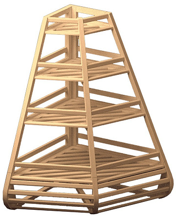 Хлебный стеллаж Евромаркет Б014 угловой EM-02.214.000 СБ угловой Хлебный стеллаж Евромаркет Б014 угловой EM-02.214.000 СБ угловой