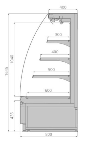 Холодильная витрина Brandford Ikar Plug-In 190 пристенная Холодильная витрина Brandford Ikar Plug-In 190 пристенная