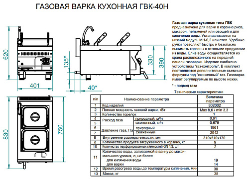 Газоварка Abat ГВК-40/1Н Газоварка Abat ГВК-40/1Н