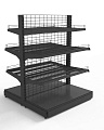 Островной стеллаж Евромаркет СС0051 сетчатый, низкий Островной стеллаж Евромаркет СС0051 сетчатый, низкий