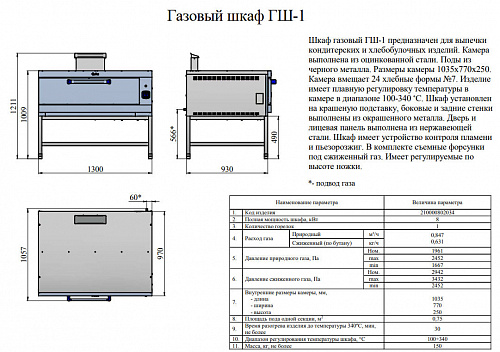 Шкаф пекарский Abat ГШ-1 газовый Шкаф пекарский Abat ГШ-1 газовый