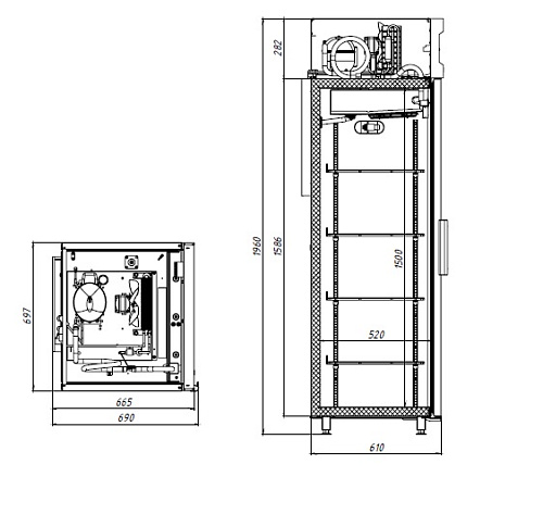 Фармацевтический шкаф Polair ШХФ-0,5 с 4 корзинами Фармацевтический шкаф Polair ШХФ-0,5 с 4 корзинами