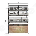 Стеллаж для выпечки Евромаркет Bakery Box ХС0014 Стеллаж для выпечки Евромаркет Bakery Box ХС0014