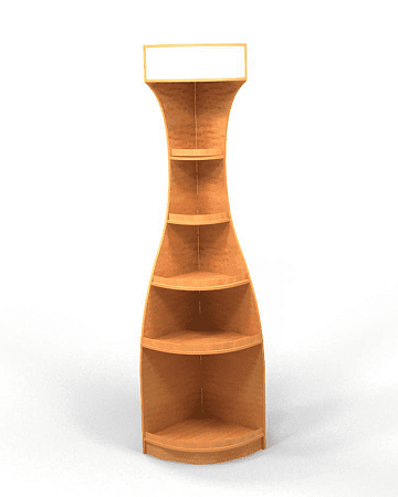 Угловой стеллаж Евромаркет УС00348 для элитного алкоголя Угловой стеллаж Евромаркет УС00348 для элитного алкоголя