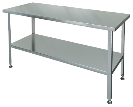 Стол разделочно-производственный МХМ без бортов, полка сплошная или перфорированая Стол разделочно-производственный МХМ без бортов, полка сплошная или перфорированая