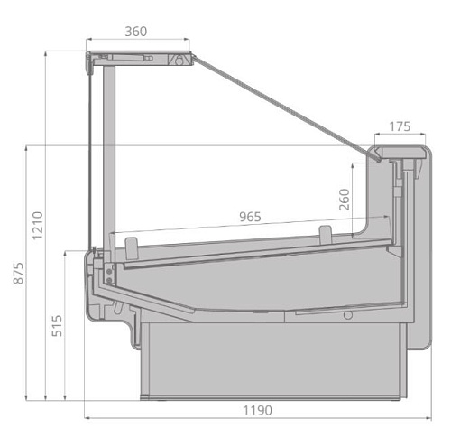 Холодильные витрины Brandford Aurora SQ 375 тепловые Холодильные витрины Brandford Aurora SQ 375 тепловые