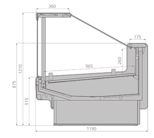 Холодильные витрины Brandford Aurora SQ 190 self Холодильные витрины Brandford Aurora SQ 190 self