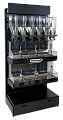 Металлический стеллаж с 6ю дозаторами и 6ю полочными ротационными контейнерами с лопатками Евромаркет МС23290 Металлический стеллаж с 6ю дозаторами и 6ю полочными ротационными контейнерами с лопатками Евромаркет МС23290