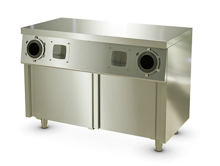 Стол-тумба с диспенсерами для стаканов Атеси СТД-2/1200-2 купе Стол-тумба с диспенсерами для стаканов Атеси СТД-2/1200-2 купе