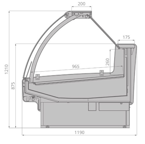 Холодильные витрины Brandford Aurora 190 рыба на льду Холодильные витрины Brandford Aurora 190 рыба на льду