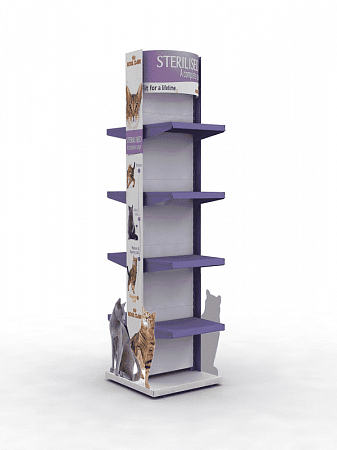 Рекламная стойка Евромаркет БСТ00171 для зоомагазинов Рекламная стойка Евромаркет БСТ00171 для зоомагазинов