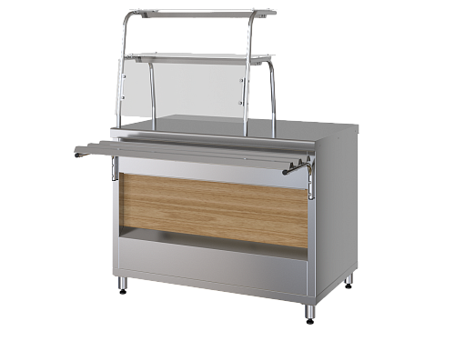 Прилавок нейтральный с полками МХМ ПНП15 серия ШЕФ 1500 Прилавок нейтральный с полками МХМ ПНП15 серия ШЕФ 1500