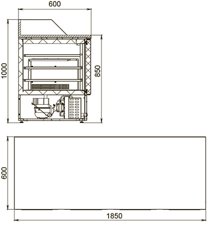 Стол холодильный Polair TMi4pizza-G Стол холодильный Polair TMi4pizza-G