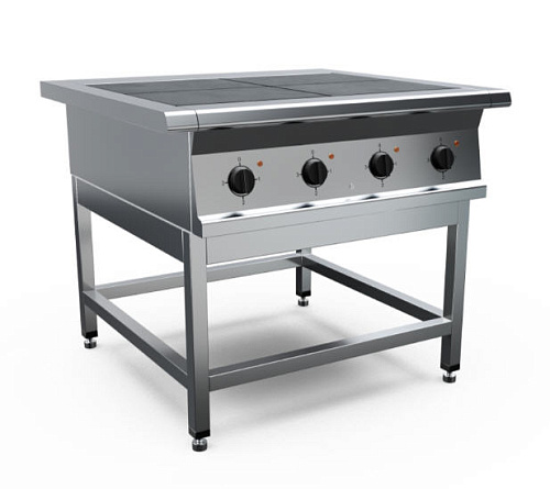 Профессиональная электрическая плита с чугунными конфорками Rada P9Q4/S на подставке Профессиональная электрическая плита с чугунными конфорками Rada P9Q4/S на подставке