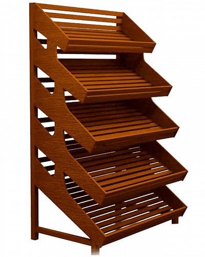 Пристенный хлебный стеллаж Евромаркет Б019 с пятью полками без накопителя EM-02.219.000 СБ Пристенный хлебный стеллаж Евромаркет Б019 с пятью полками без накопителя EM-02.219.000 СБ