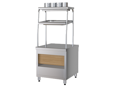 Прилавок для приборов столовых с хлебницей МХМ ППСХ6 серия ШЕФ 1500 Прилавок для приборов столовых с хлебницей МХМ ППСХ6 серия ШЕФ 1500