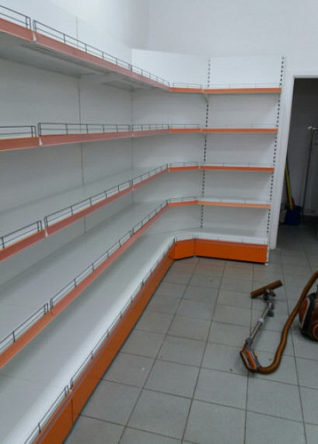 Стеллаж торговый пристенный средний Евромаркет ПС002 Стеллаж торговый пристенный средний Евромаркет ПС002