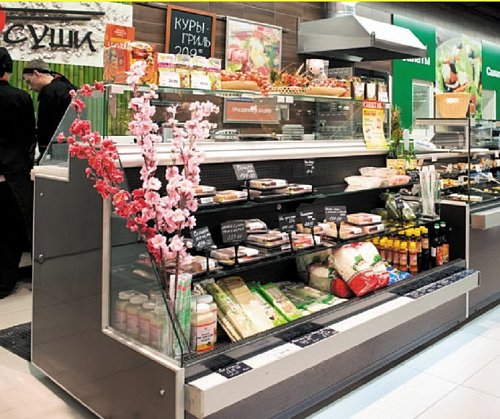 Холодильная витрина Aisberg Cube Combi Sushi S 1250 тип Ellipse Холодильная витрина Aisberg Cube Combi Sushi S 1250 тип Ellipse