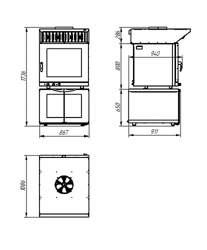 Зонт вытяжной встраиваемый Abat ЗВВ-6-6/4 Зонт вытяжной встраиваемый Abat ЗВВ-6-6/4