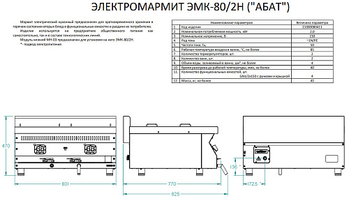 Электромармит Abat ЭМК-80/2Н Электромармит Abat ЭМК-80/2Н