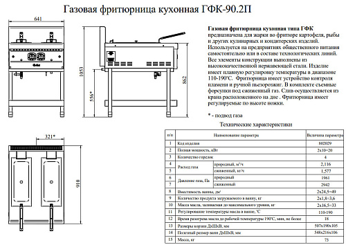 Фритюрница газовая Abat ГФК-90 2П Фритюрница газовая Abat ГФК-90 2П