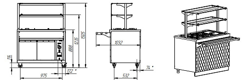 Мармит электрический кухонный вторых блюд Abat ЭМК-70Е-02 серия Сэйла Мармит электрический кухонный вторых блюд Abat ЭМК-70Е-02 серия Сэйла