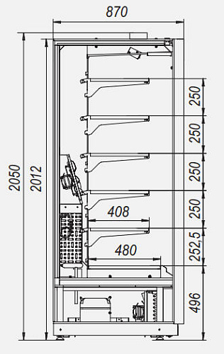 Кондитерская холодильная витрина МХМ Veneto VSp-0,95 Кондитерская холодильная витрина МХМ Veneto VSp-0,95