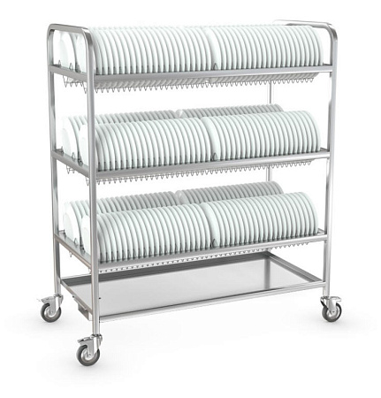 Тележка для транспортировки тарелок Атеси ТТ-Л-3-1200.600-02 (ТТ-3) Тележка для транспортировки тарелок Атеси ТТ-Л-3-1200.600-02 (ТТ-3)