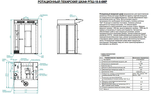 Печь ротационная Abat РПШ-18-8-6МР разборная конструкция Печь ротационная Abat РПШ-18-8-6МР разборная конструкция