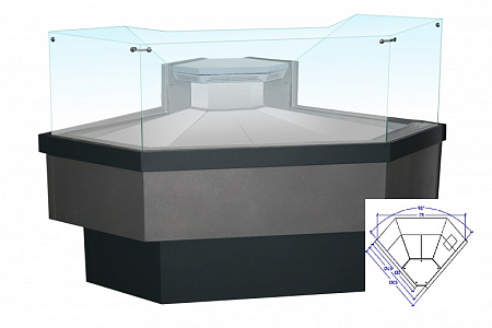 Холодильная витрина Enteco master НЕМИГА CUBE УН 90 ВСн (Р) угловая, для рыбы на льду, встроенный агрегат Холодильная витрина Enteco master НЕМИГА CUBE УН 90 ВСн (Р) угловая, для рыбы на льду, встроенный агрегат