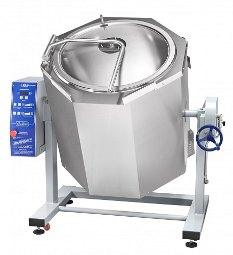 Котел пищеварочный электрический Abat КПЭМ-160-ОМР-В с функциями перемешивания и ручного опрокидывания Котел пищеварочный электрический Abat КПЭМ-160-ОМР-В с функциями перемешивания и ручного опрокидывания