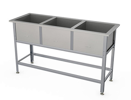 Ванна моечная трехсекционная Атеси Бюджет ВСМ-Б-3.430-02 (ВМ-3/430) Ванна моечная трехсекционная Атеси Бюджет ВСМ-Б-3.430-02 (ВМ-3/430)