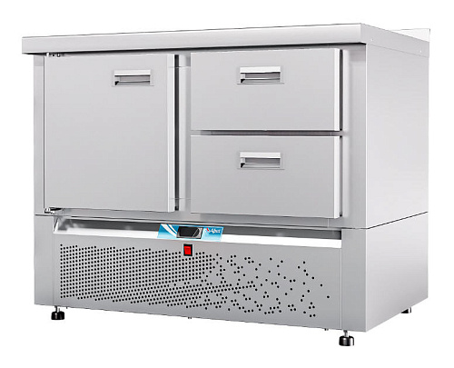Стол холодильный среднетемпературный Abat СХС-70Н-01 (дверь, ящики 1/2) с бортом Стол холодильный среднетемпературный Abat СХС-70Н-01 (дверь, ящики 1/2) с бортом