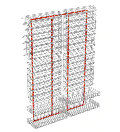 Настенный блок для мелкоштучного товара Евромаркет СП001035 Настенный блок для мелкоштучного товара Евромаркет СП001035